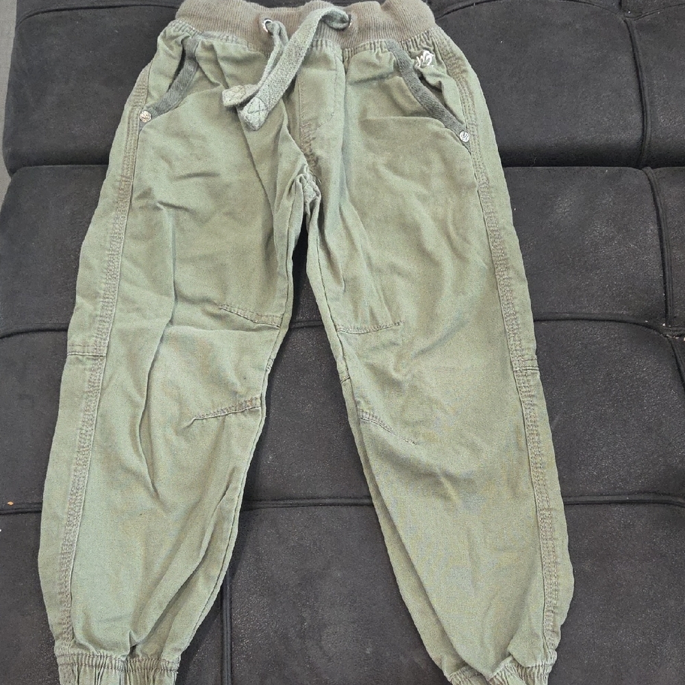Kids Olive Green Jogger pants
